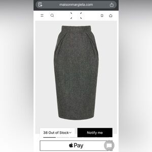 Maison Margiela wool midi Skirt